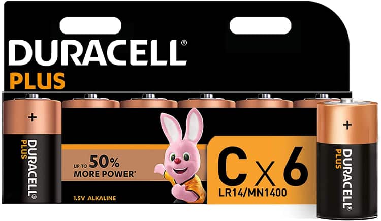 Duracell Plus C Alkaline Batteries