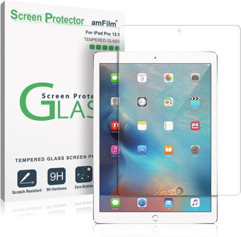 amFilm Glass Screen Protector for iPad Pro 12.9 (2015, 2017)