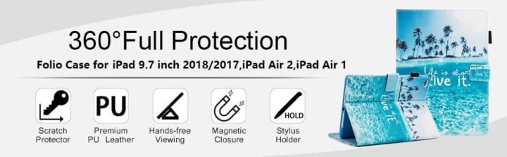 Dteck PU 9.7 inch   iPad Air  Case/Cover