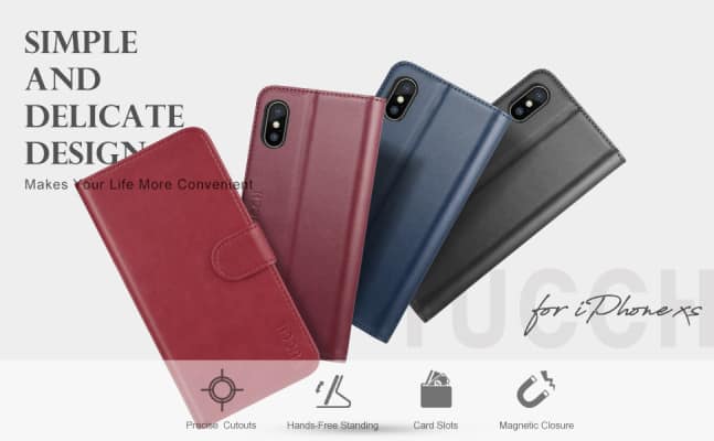 TUCCH iPhone XS Wallet Case/Cover