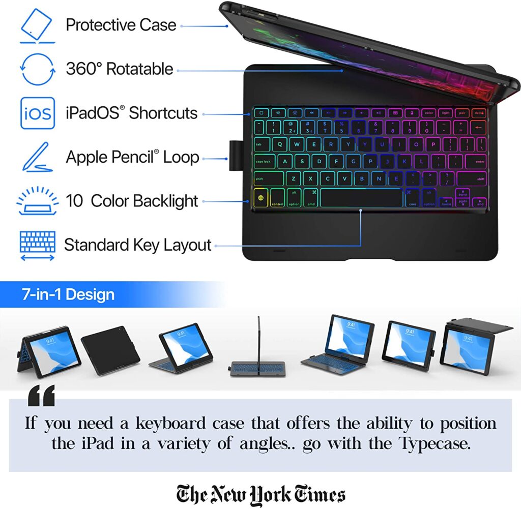 iPad 7 Keyboard Cases-Perfect for brisk typing sessions!