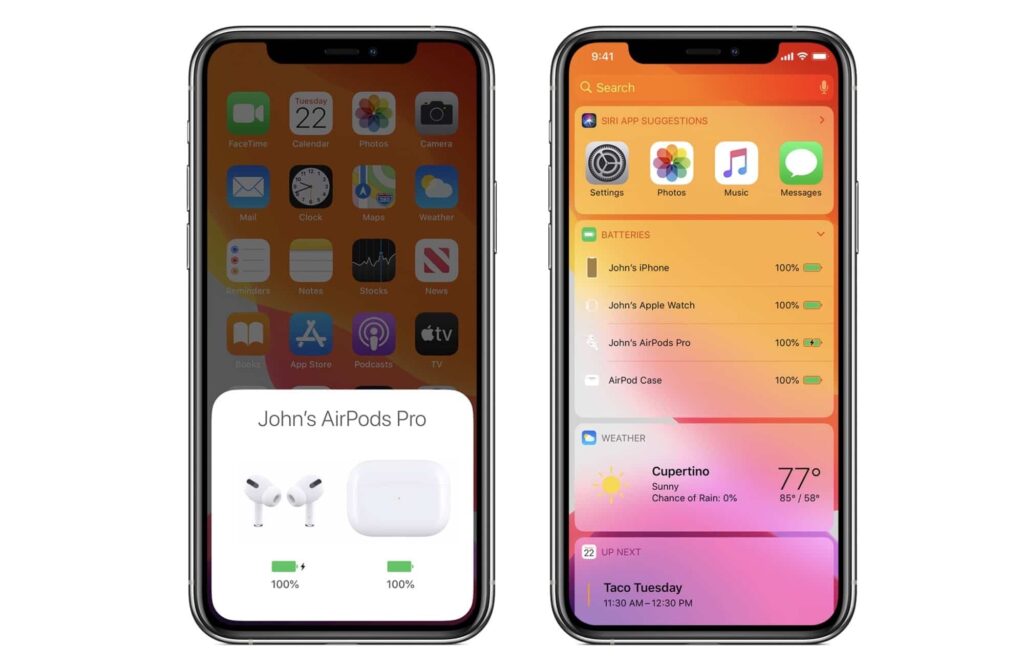 Comparison of AirPods and AirPods Pro