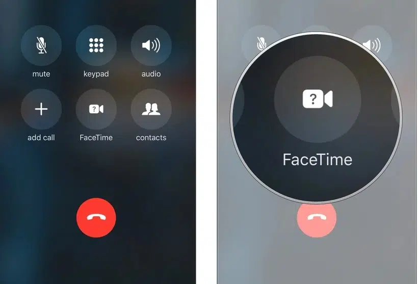 switch to facetime call