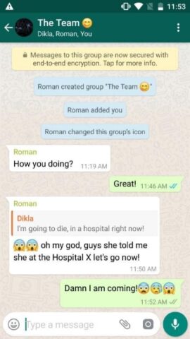 WHATSAPP GROUP CHAT