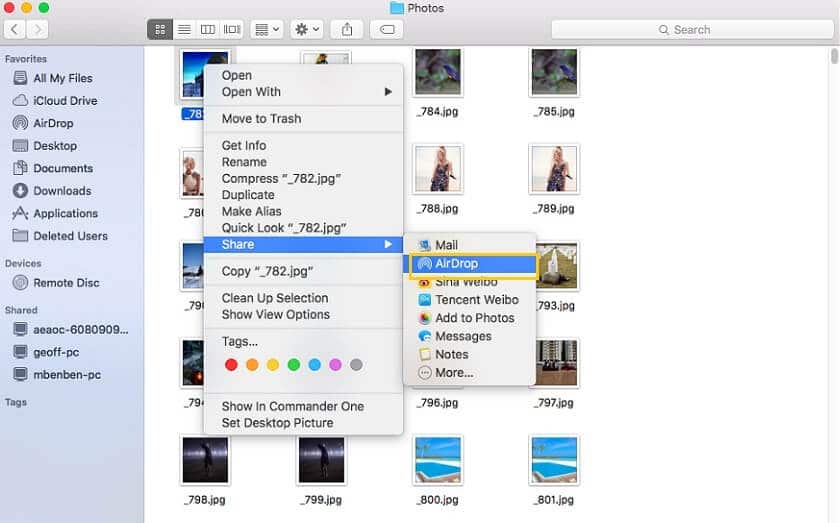 File transfer on Mac
