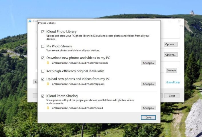 Set up iCloud Photo Library on PC