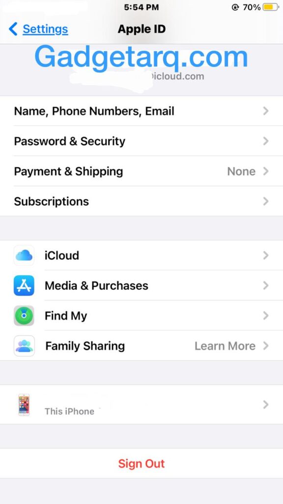 thay đổi Apple ID / chuyển đổi Apple ID