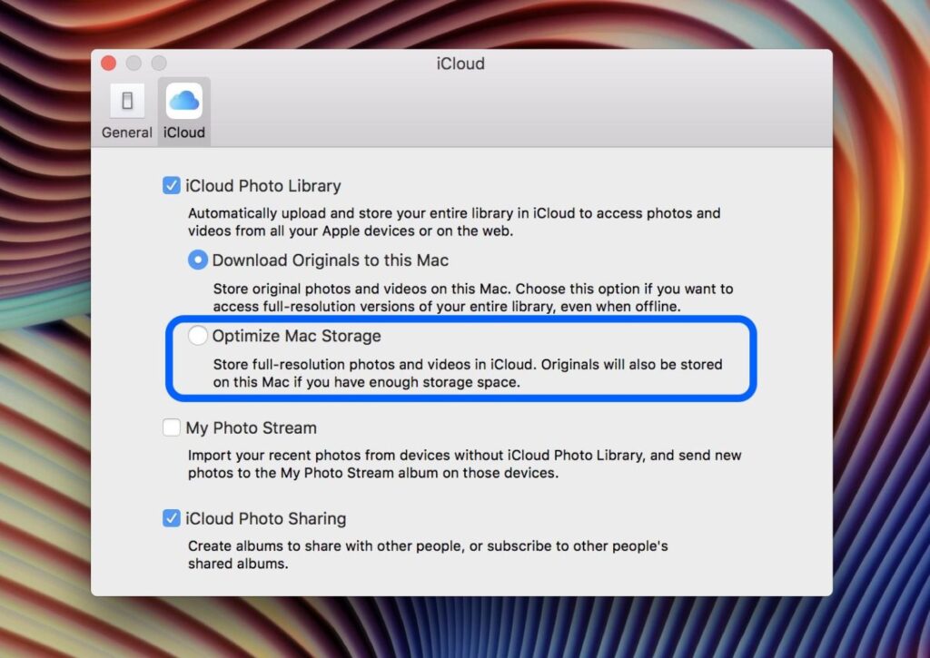 optimize your photo and video storage on MAC