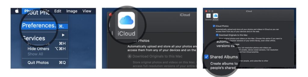 enable iCloud Photo Sharing on MAC