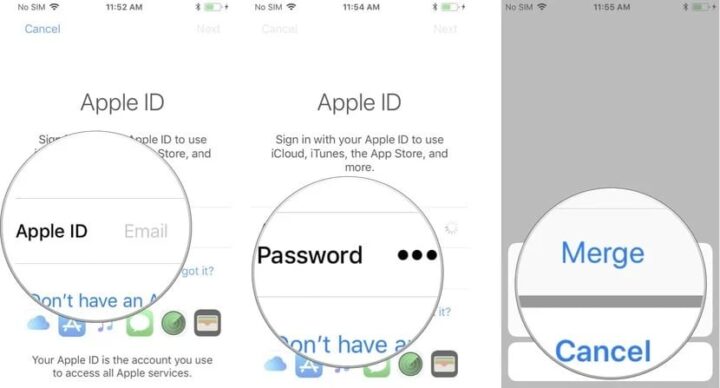 thay đổi Apple ID / chuyển đổi Apple ID