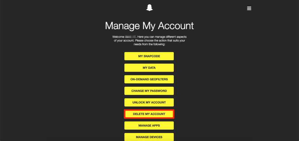 permanently delete snapchat/deactivate snapchat account