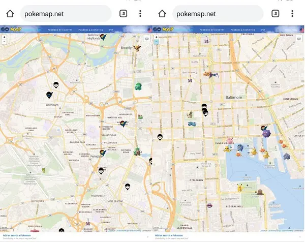 Pokemon Go Map Trackers, jotka toimivat edelleen!