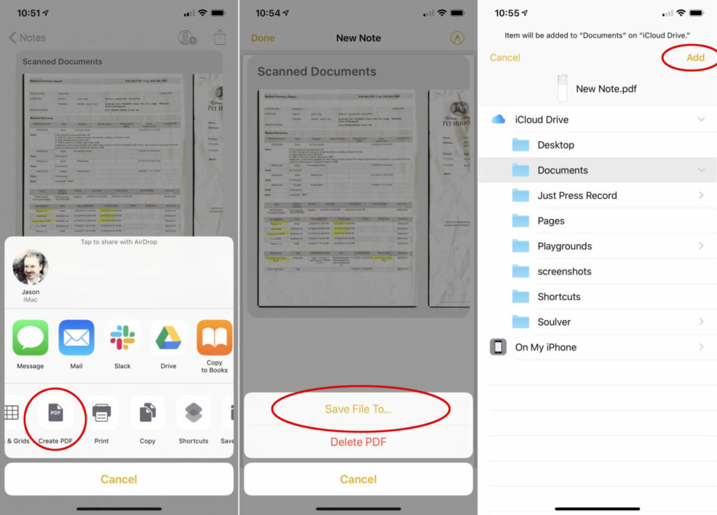 Scanning documents in iPhone and iPad