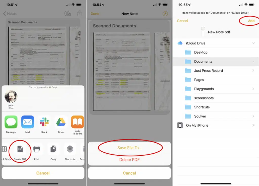 Scanning documents in iPhone and iPad