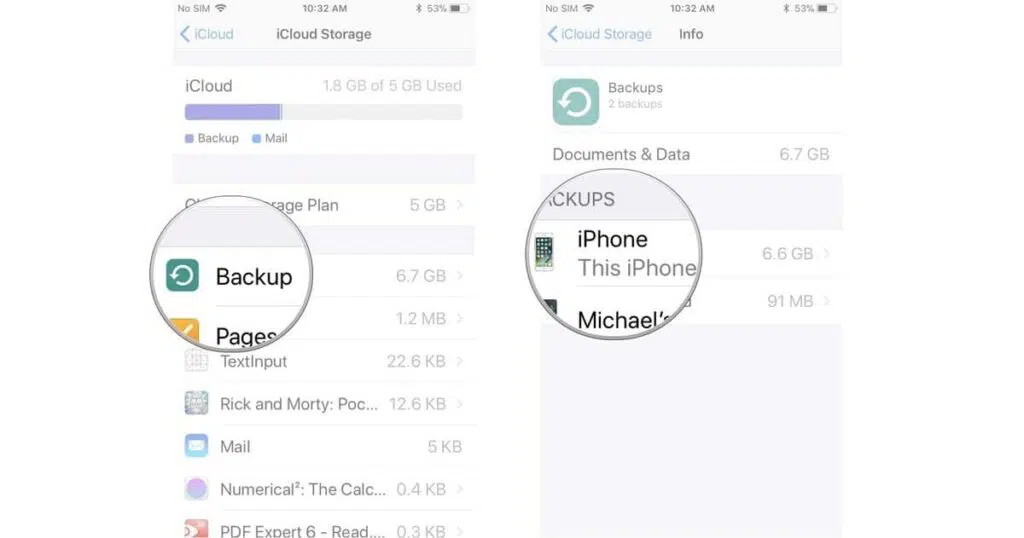 delete iCloud backups on your iPhone or iPad