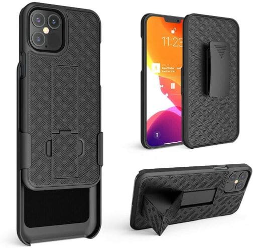 Heavy Hybrid Holster Belt Clip Case Cover for iPhone 12 Pro Max