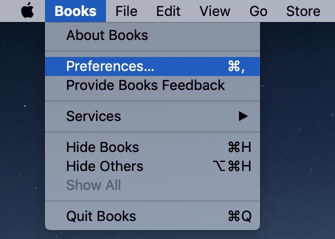 Enable sync settings for the Books app