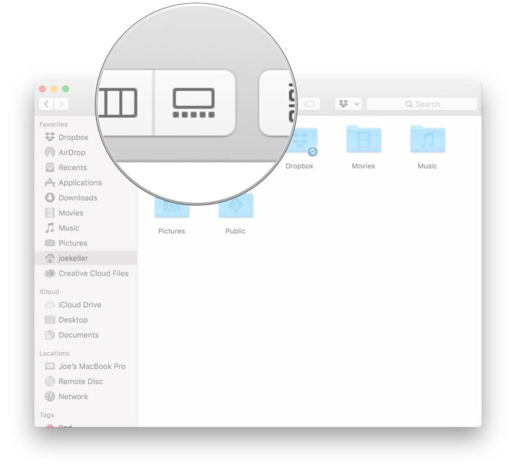 use Gallery View in Finder