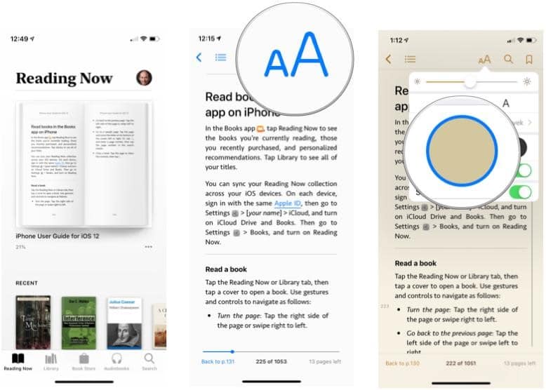 Change page colour - customize Apple Books