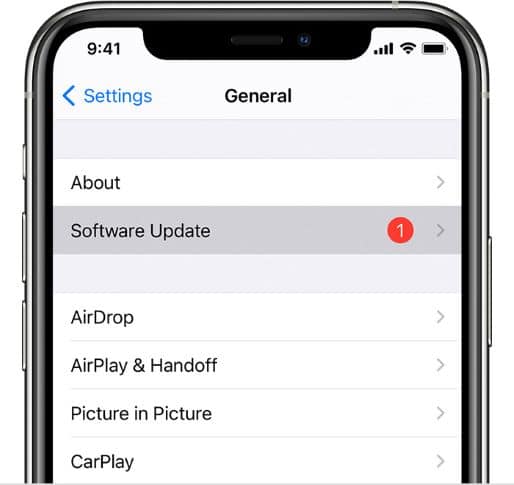 Update your iPhone software to the latest version 