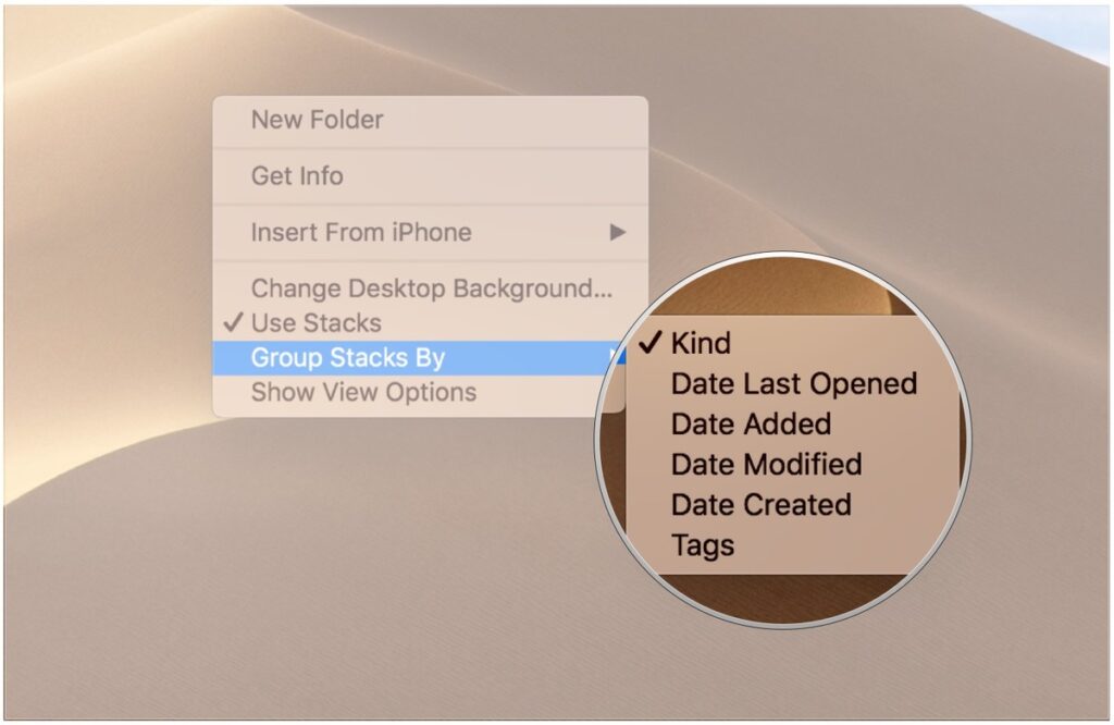 Use Stacks in Finder