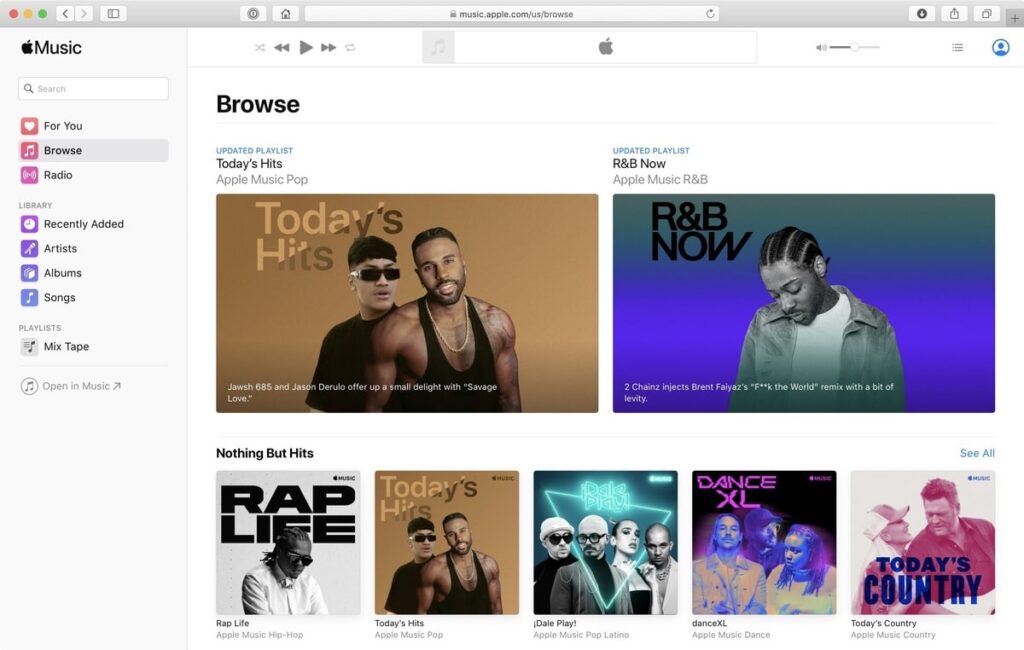 apple music on the web