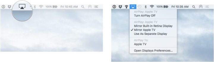 switch Air Play Mirroring modes on your Mac