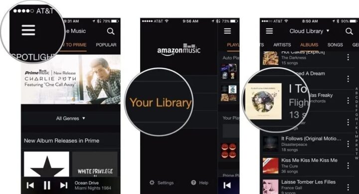 library to listen amazon prime music