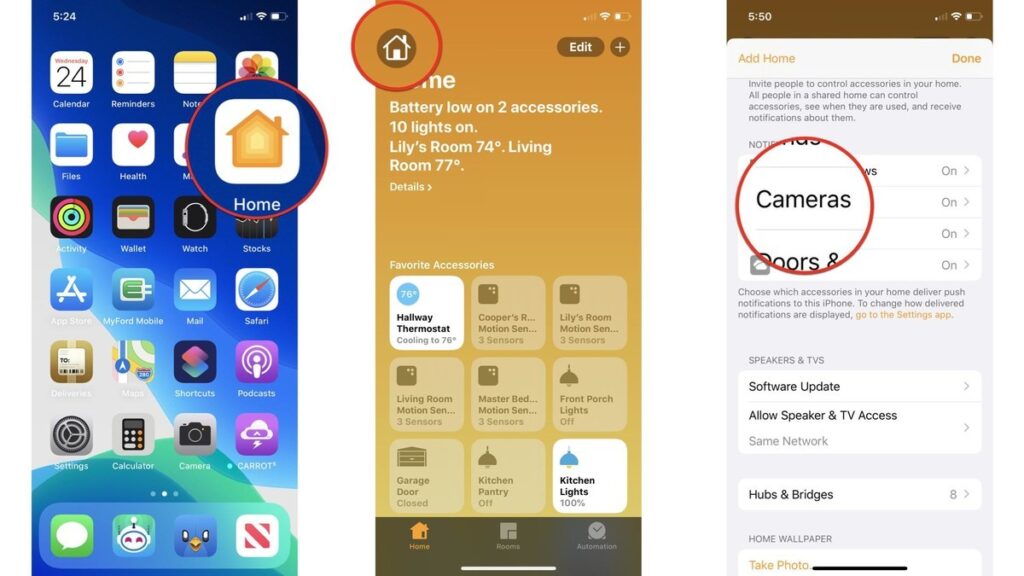 Enable notifications from your HomeKit-enabled accessories