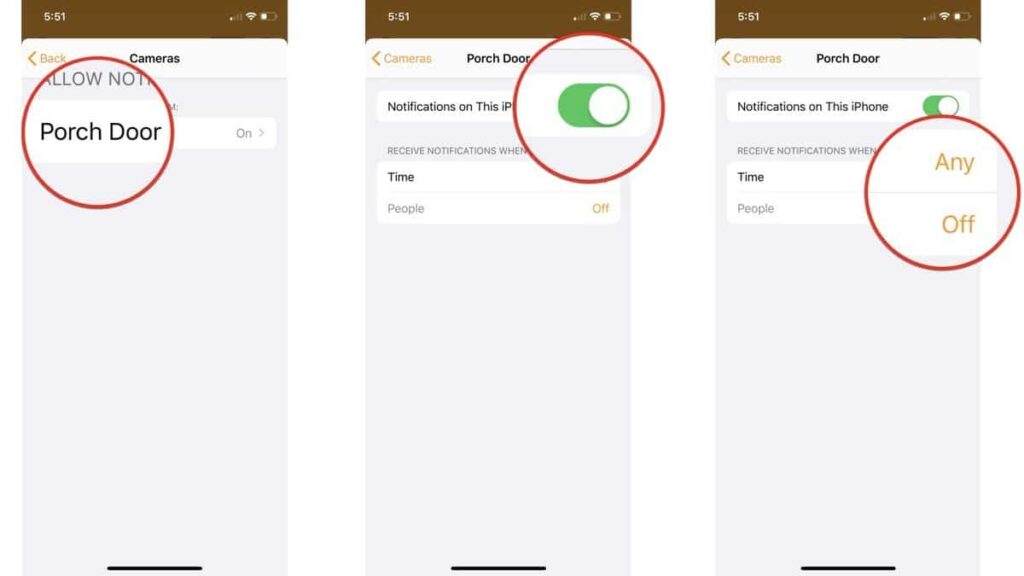 Enable notifications from your HomeKit-enabled accessories