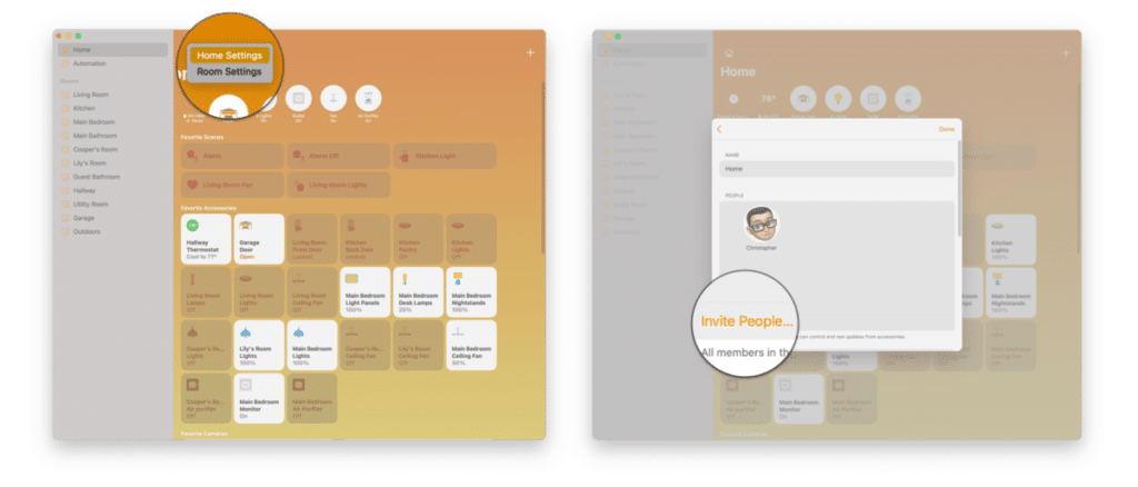 invite people to your HomeKit home on macOS Big Sur