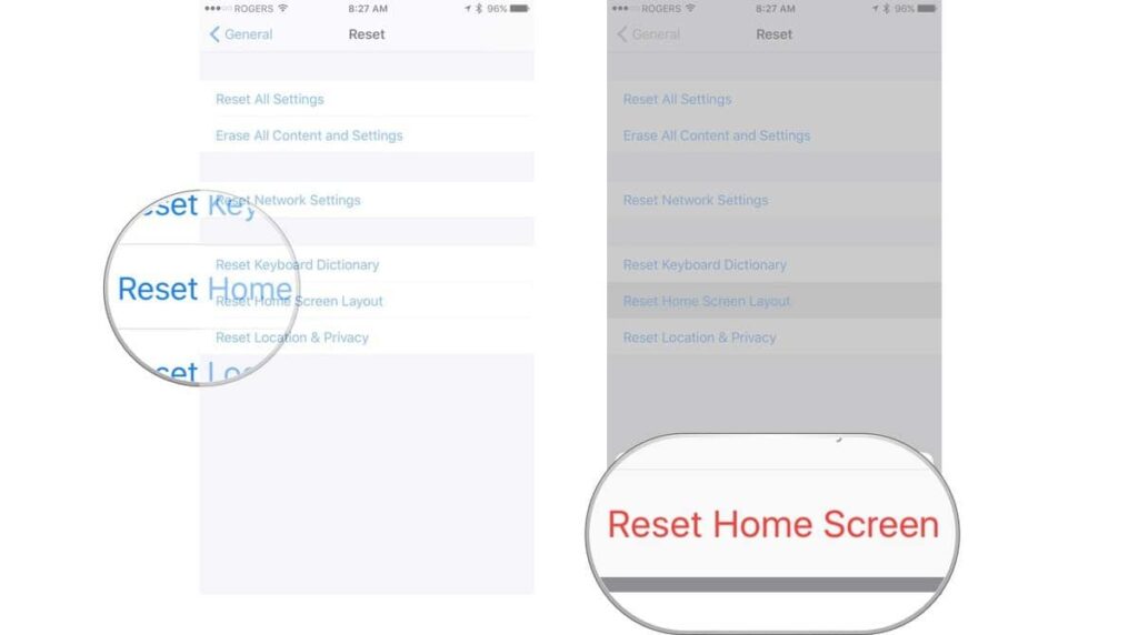 Restore your Home screen to the default layout