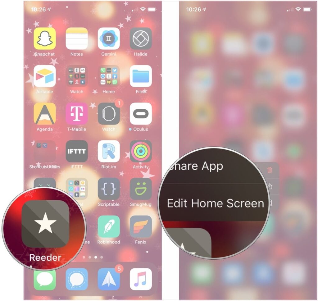 put your Home screen into edit mode- rearrange your apps on iPhone and iPad