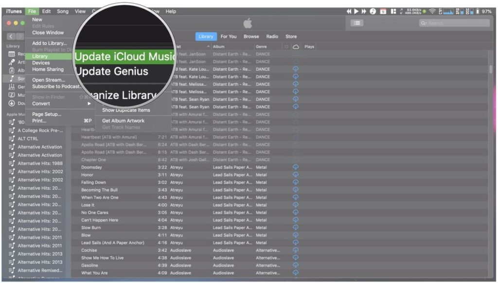 Manually rescan your iCloud Music Library