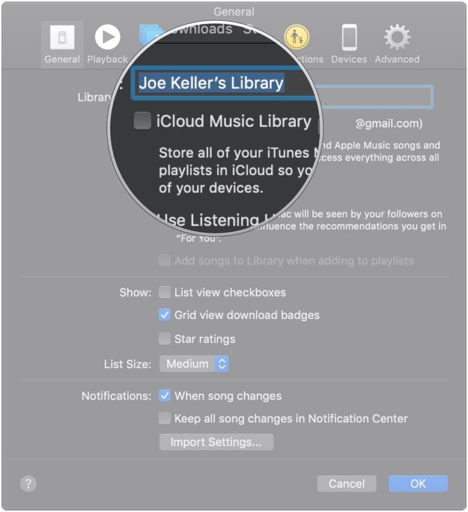 Turn iCloud Music Library on and off in iTunes