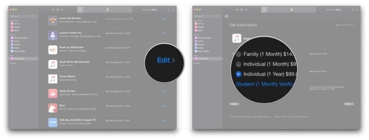 switch to an individual plan for Apple Music on your Mac