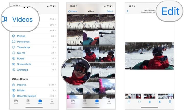 add a filter to your video- edit videos on the iPhone and iPad