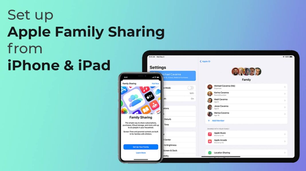 set up family sharing on iphone apple support