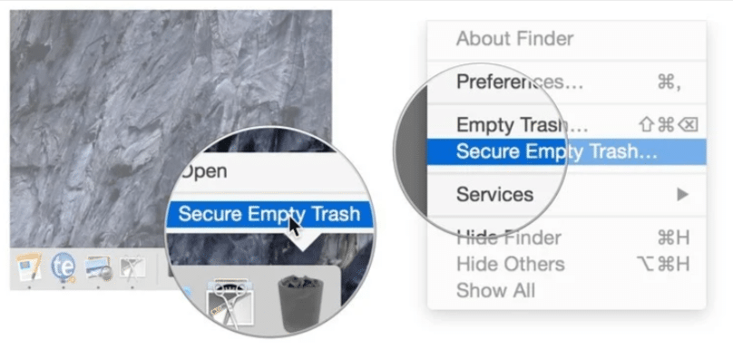 How to empty the Mac's trash and securely delete your files?