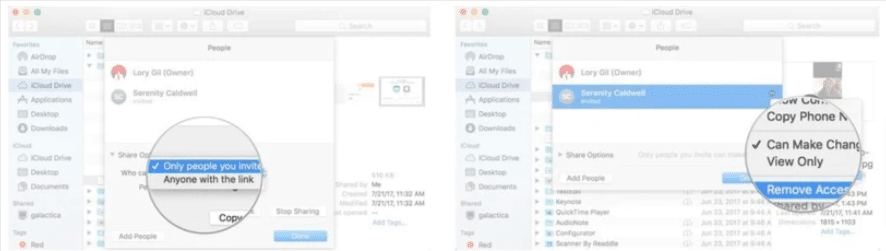 How to share file using iCloud drive