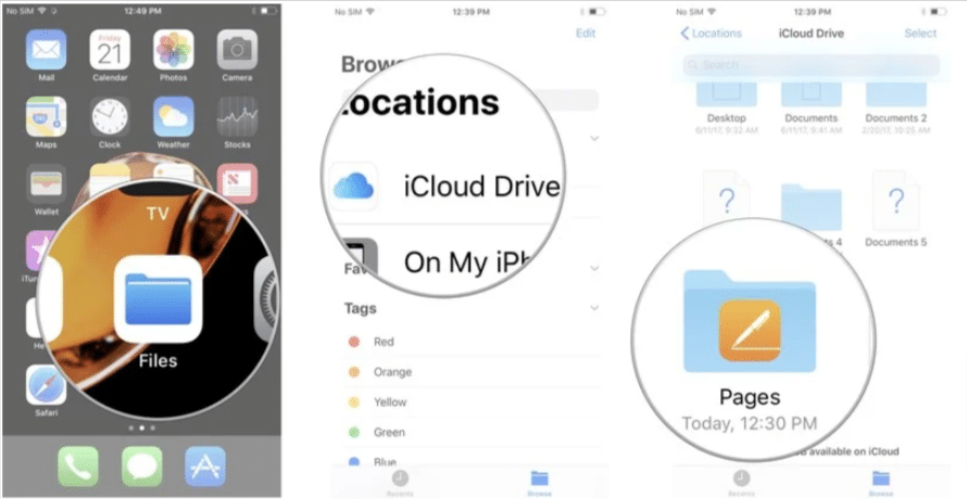 How to share file using iCloud drive
