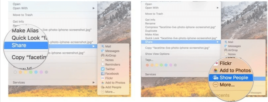 How to share file using iCloud drive