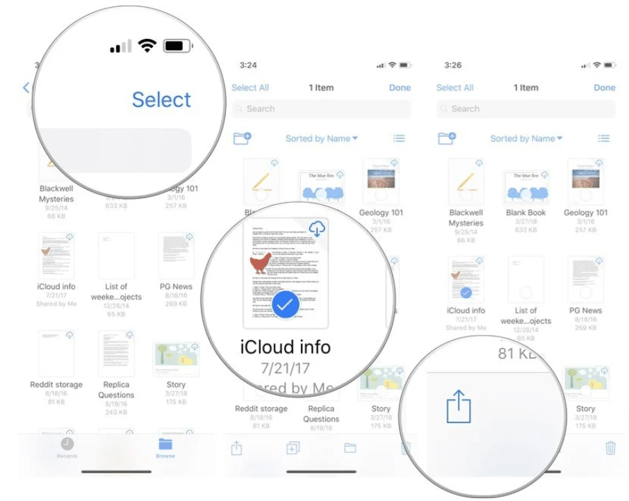 How to share a document using the Files app and iCloud Drive on iPhone, iPad, and Mac?