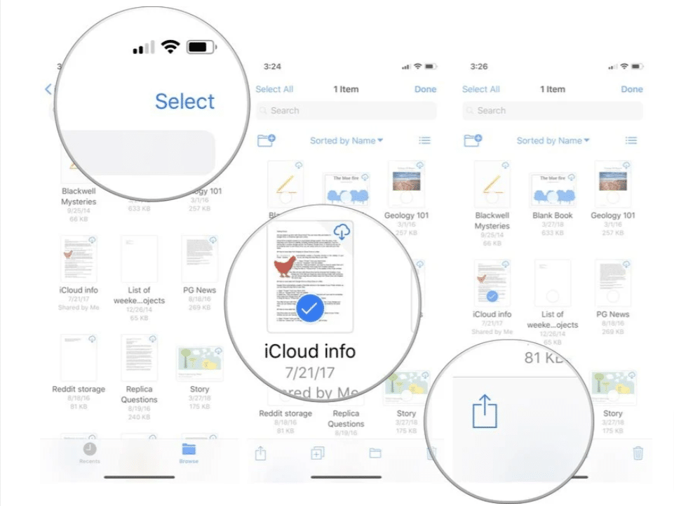 How to share a document using the Files app and iCloud Drive on iPhone, iPad, and Mac?