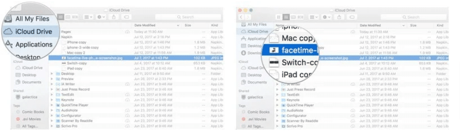 How to share file using iCloud drive