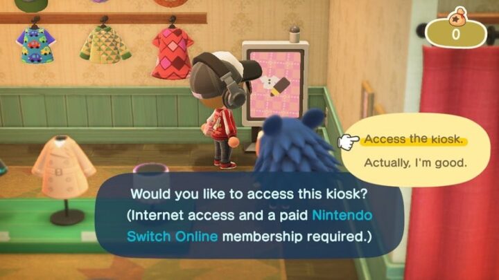Animal Crossing: Access the Kiosk