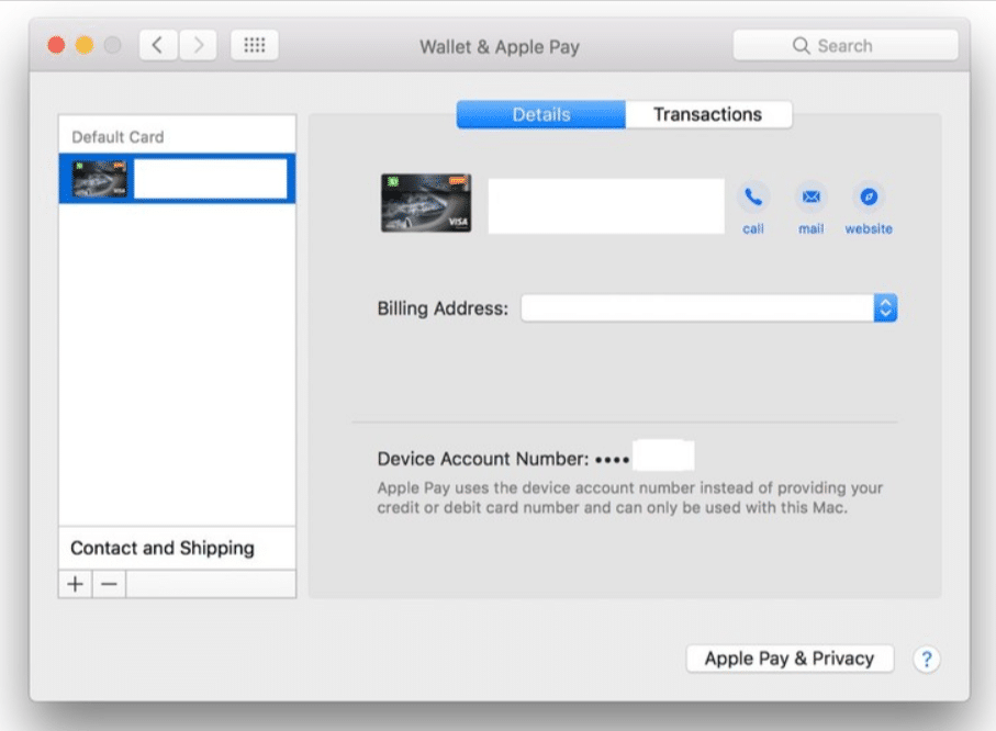 Manage Apple Pay on the Mac