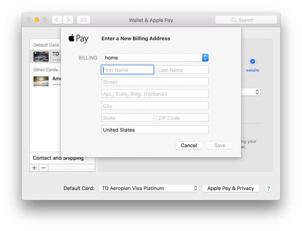 Manage Apple Pay on the Mac