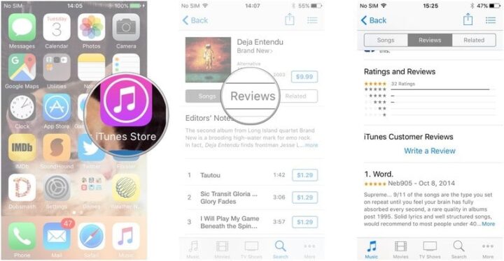 How to share and save content on the iTunes Store for iPhone and iPad?