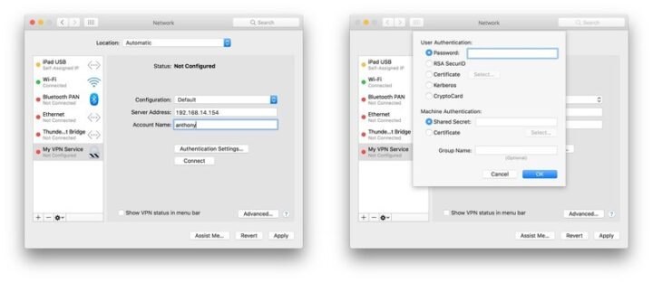 Connect to VPN on your Mac